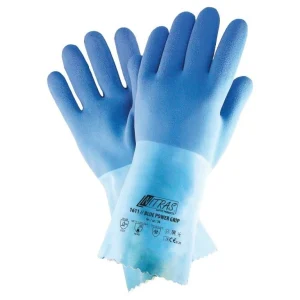 Hansker Kjemisk 1611, lateks og bomulltrikot, Power grip,