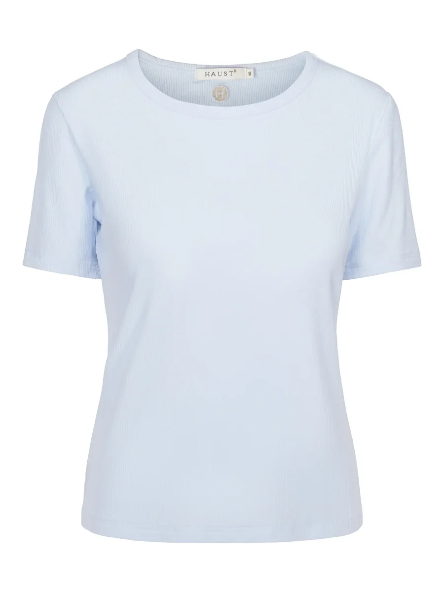 Ribbed short sleeved top Light Blue - Image 2