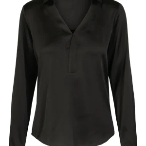 55-830 V-neck shirt Sort