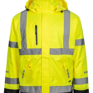 Pustende Hi-Vis regnjakke i robust og slitesterk håndverker kvalitet FOX9057, Lyngsøe