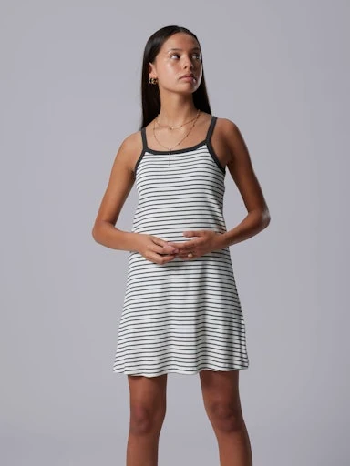 LMTD KJOLE M/STROPPER NLFHINAJA STRIPE KORT