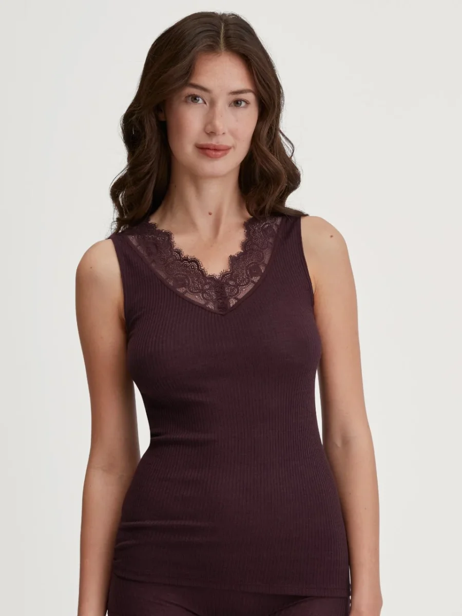 Silky Wool Joy Ull/silke Trøye Black Cherry - Image 2