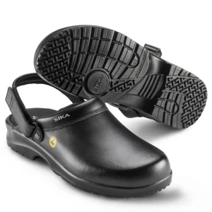 Sko 19467, Sika Clog ESD M/Hælreim, Unisex Svart